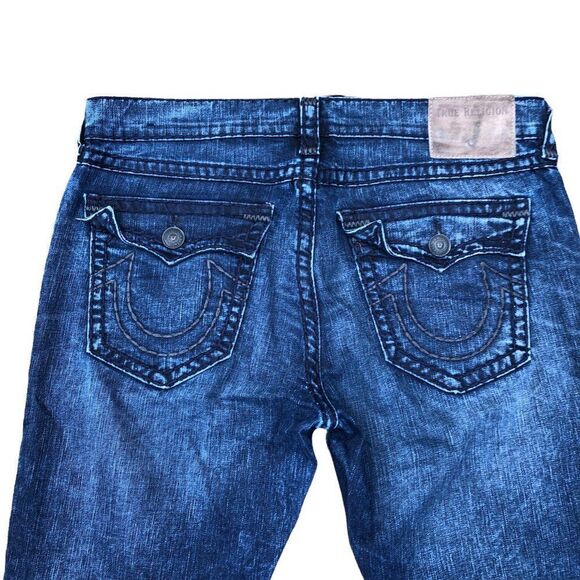 True Religion Jeans Size 38 GENO RELAXED SLIM Blue - Picture 2 of 9